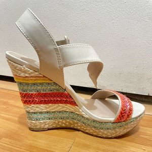 Colorful wedge heels